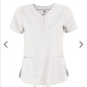 Purple Label White Scrub Top XXS